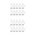 thumbnail image 1 of yingyy Pack de 10 en Forme de Spirale Ressort Pont Piquet Corde Boucles Acier Inoxydable Coupe-Vent Tente Rétractable Piquets 2Set, 1 of 6