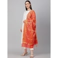 thumbnail image 5 of Janasya Indian Women's Off White Crepe Silk Solid Kurta with Pant and Dupatta, 5 of 9