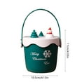 thumbnail image 2 of Wadada Small Christmas Buckets Plastic, Christmas Decorations Bucket pails, Christmas Candy Buckets with Handles and Lid, for Candy Favors Treat Gifts Xmas Party Home Table Decor, 2 of 6