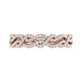 thumbnail image 3 of 1/3 Carat Twisted Diamond Wedding Band Ring in 10K Rose Gold (Ring Size 10), 3 of 6
