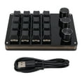 thumbnail image 2 of Programmable Keyboard, Blue Switch USB Connection 16 Key 3 Knob Custom Macro Keypad  for Video Editing Modeling, 2 of 7