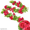 thumbnail image 2 of Artificial Rose Garland Hanging Simple Faux Rose Vine Floral Garland Decoration, 2 of 10