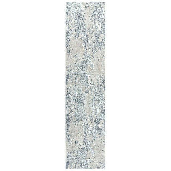 Alora Decor Glamour 2'7" x 9'6" Cream/Gray/Rust/Blue Power-Loomed Area Rug