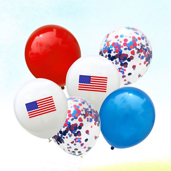 GOOHOCHY Patriotic Party Balloons 25Pack 12 Inch for American Festivals