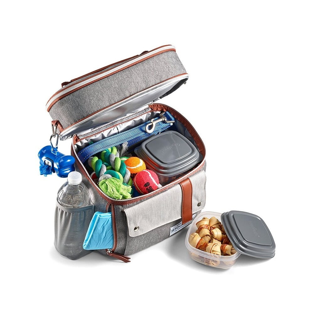 Fit + Fresh Wickenden Insulated Leather Reusable Lunch Bag