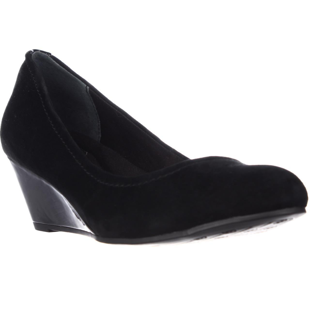 Womens GB35 Jileen Comfort Wedge Heels - Black Patent - Walmart.com