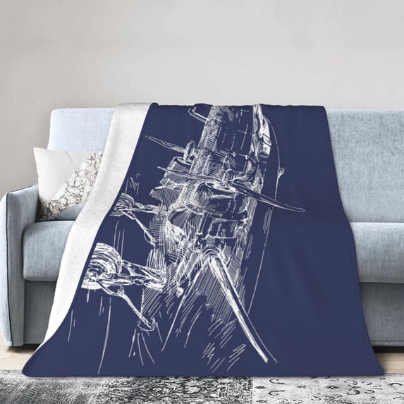 DouZhe Ultra-Soft Micro Fleece Lightweight Flannel Bed Blanket, Graffiti Aircraft Airplane Flight Print Cozy Warm Throw Blankets, 50"x40"