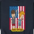 thumbnail image 3 of Beavis & Butthead - Americana  - Men's Crew Neck Fleece Pullover, 3 of 5