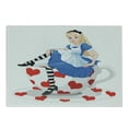 thumbnail image 1 of Alice in Wonderland Cutting Board, Girl Sitting on a Tea Cup Heart Shape Character Fantasy Tale, Decorative Tempered Glass Cutting and Serving Board, Small Size, Multicolor, by Ambesonne, 1 of 1