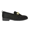thumbnail image 3 of XY London Womens Heidi Chain Detail Ruched Loafers, 3 of 5