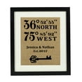 thumbnail image 1 of Darling Souvenir Coordinates Address First Home Burlap Print Wall Decor Personalized Housewarming Gift-Burlap Print Only(8 x 10 Inches), 1 of 1
