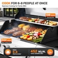 thumbnail image 3 of 4-Burner Gas Grill with Side Burner, 51,000 BTU Propane BBQ Grill with Porcelain-Enameled Cast Iron Grates, Built-in Thermometer, Ideal for Patio Camping Outdoor Cooking, 3 of 10