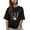 Black, variant on Women's Graphic T-Shirt White 4XL Women's Tops Funny Skeleton Band Crew Neck Short Sleeve Shirts for Women