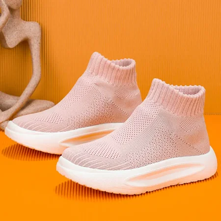 

GEDER-S1 Girls Soft-soled Sneakers Lightweight Breathable Non-slip Running Shoes Sock Shoes