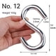 thumbnail image 5 of Paquete de 4 ganchos en forma de S resistentes para colgar plantas de columpio con soporte para hamaca, máximo 500 libras, ganchos utilitarios galvanizados fuertes de 3 pulgadas de largo y 5, 5 of 5
