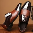 thumbnail image 4 of Brown Men Dress Shoes Chunky Heel Solid Color For Business And Outdoor Wear During Summer Fall, 4 of 7