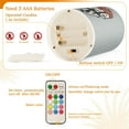 thumbnail image 5 of Yayeee Flameless Candles with Remote Flickering Battery Operated Multi Color Changing, Gray Game Day, 5 of 7
