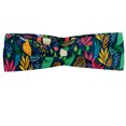 thumbnail image 1 of Botanical Headband, Creative Nature Fun Pattern with Abstract Leaves and Spots, Elastic and Soft Women's Bandana for Sports and Everyday Use, Grey Red Coconut, by Ambesonne, 1 of 3