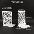 thumbnail image 5 of Giaone 1 Pair Metal Bookends Hollow Book Stoppers Decorative Bookends Book Stands, 5 of 10