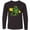 AB-Black, variant on Inktastic St. Patrick's Day Plaid Green and Yellow Shamrocks Long Sleeve Youth T-Shirt