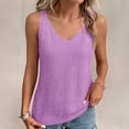 thumbnail image 4 of Iaqnaocc White Tank Top Woman Ribbed Knit 2026 Summer Sleeveless Slim Fit Sweater Vests T Shirts Dressy Casual V Neck Tops for Women Trendy Shirts Light Purple One Size, 4 of 5