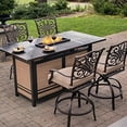 thumbnail image 5 of Four Seasons Courtyard Manhattan LP Gas Aluminum Fire Pit Table, Gray, 5 of 8