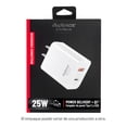 thumbnail image 3 of Cargador Duplimax Platinum de Pared 25W 2 Puertos,1 Tipo C PD y 1 USB QC Blanco, 3 of 4