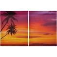 thumbnail image 2 of Coolnut Palm Tree Kitchen Curtains 2 Panels, UV Protected Tier Curtains Half Window Curtains Kitchen Tiers for Guest Room Bathroom Sink Laundry Room Basement,24 x 27 Inch, 2 of 6