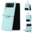 thumbnail image 1 of Macaron Liquid Silicone Phone Case Compatible For Samsung Galaxy Z Flip 4 With Ring Holder, 1 of 2