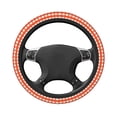 thumbnail image 3 of Balery Steering Wheel Covers Orange Gingham Elastic Skidproof Steering Wheel Protective Cover Case Fit Universal Auto Accessories Decor, 3 of 8