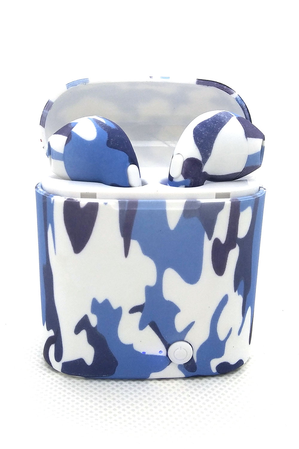 HeadPhone Bluetooth Earphones Wireless Earbuds with Charging Box Sports Mini Headsets Android IOS for Smart mobile Phone(Camouflage Blue White)