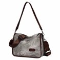thumbnail image 1 of Ediodpoh Women Shoulder Bag Fashionable New Pattern Simple Solid Color Retro Large Capacity Practical Casual Versatile Messenger Bag Grey, 1 of 5