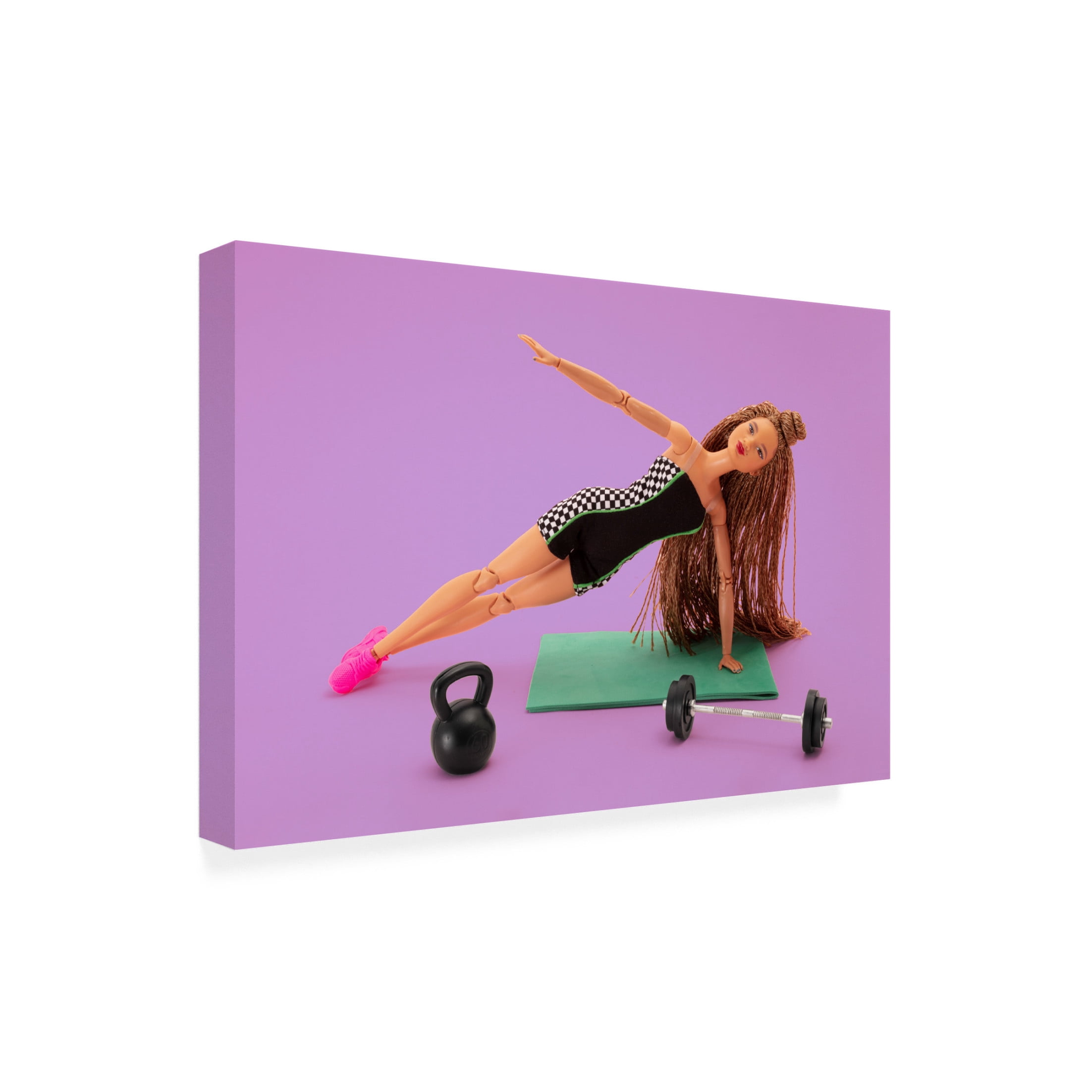 Canvas Wall Art - Julia Ramiro 'Yogui 2' Wall Art for Living Room, Bedroom, or Office Décor by Trademark Fine Art - 24 x 16 Inches