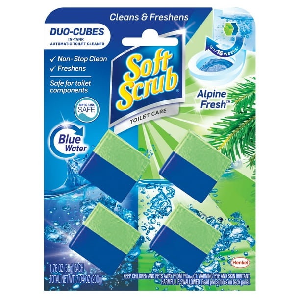Soft Scrub InTank Toilet Cleaner DuoCubes, Alpine Fresh, 4 Count