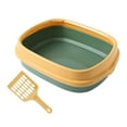 thumbnail image 1 of Caja de arena semicerrada para gatos Yuyangstore Kitty Litter Pan Amarillo verde, 1 of 8