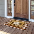 thumbnail image 5 of My Texas House Fall Taupe Plaid Indoor/Outdoor Layering Rug, 38" x 58", 5 of 5