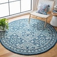 thumbnail image 2 of SAFAVIEH Trace Dulcibella Oriental Area Rug, Navy/Light Blue, 6' x 6' Round, 2 of 10