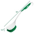 thumbnail image 6 of Libman  18" Long Handle Scrub Brush Green White with Built-in Scraper, 6 of 6