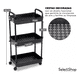 thumbnail image 5 of Carrito Auxiliar Organizador Multiusos 3 Niveles Plastico Negro, 5 of 5