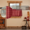 thumbnail image 7 of VHC Brands Rustic Red Plaid Braxton Scalloped Café Curtain for Kitchen & Dining Room (24 x 36 in Tier Set), 7 of 7