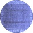 thumbnail image 1 of Ahgly Company Indoor Round Oriental Blue Traditional Area Rugs, 8' Round, 1 of 4