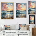 thumbnail image 4 of Designart "Tranquil Horizons At Beach Sunrise" Ocean Floater Framed Canvas Art Print, 4 of 5