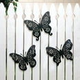 thumbnail image 3 of WAIU Metal Butterfly Wall Decor, Black Simple Decorative Hanging for Indoor and Outdoor Decoration, Set of 3, 3 of 7