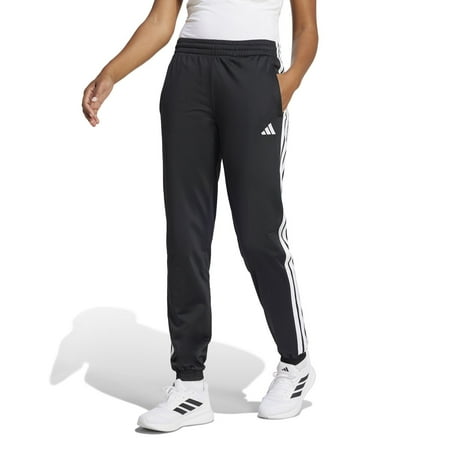 Women's adidas Tricot 3-Stripes Track Pants Color: Black White Size: MEDIUM