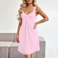 thumbnail image 2 of Bovxnpu Nightgowns for Women Sleepshirts Nightdress Women's Sleeveless V Neck Robe Summer Lace Short Nightgown Loungewear Sleepwear, 2 of 8