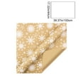 thumbnail image 3 of Large Kraft Christmas Wrapping Paper – Khaki Gift Wrap with White Snowflake Reindeer Tree Print, Tear Resistant Holiday Paper for Presents DIY Crafts Party Decor Christmas Packaging, 3 of 6