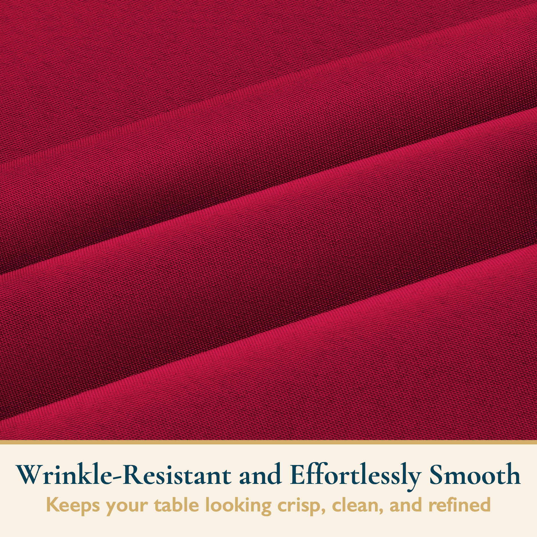 ComfiTime Tablecloth – 60 x 102 Durable Polyester Fabric Table Cover Cloth for 6-7 ft Rectangle Table, Spill/Stain-Resistant, Reusable/Washable, Indoor/Outdoor Dining/Party/Wedding/Banquet, Red