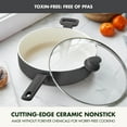 thumbnail image 3 of GreenPan Essence 5QT Jumbo Ceramic Nonstick Sauté Pan with Lid, Oven Safe, Dishwasher Safe, Gray​, 3 of 9