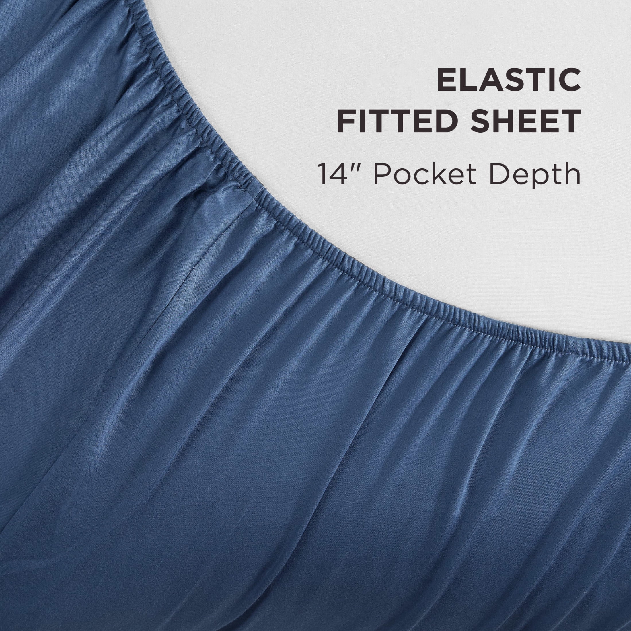 The Sheet Lab Cloud Embrace Sheet Sets, 4-Piece King, Denim Navy