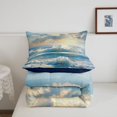thumbnail image 5 of meiyoeat Ocean Waves Full Size Comforter Sets,Coastal Style Bedding Comforter Set For Girl,Reversible,3pcs,1 Comforter and 2 Pillowcases, 5 of 7
